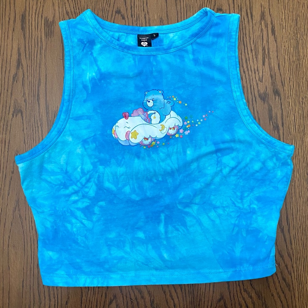 SHEIN Blue Care Bears Tank Top